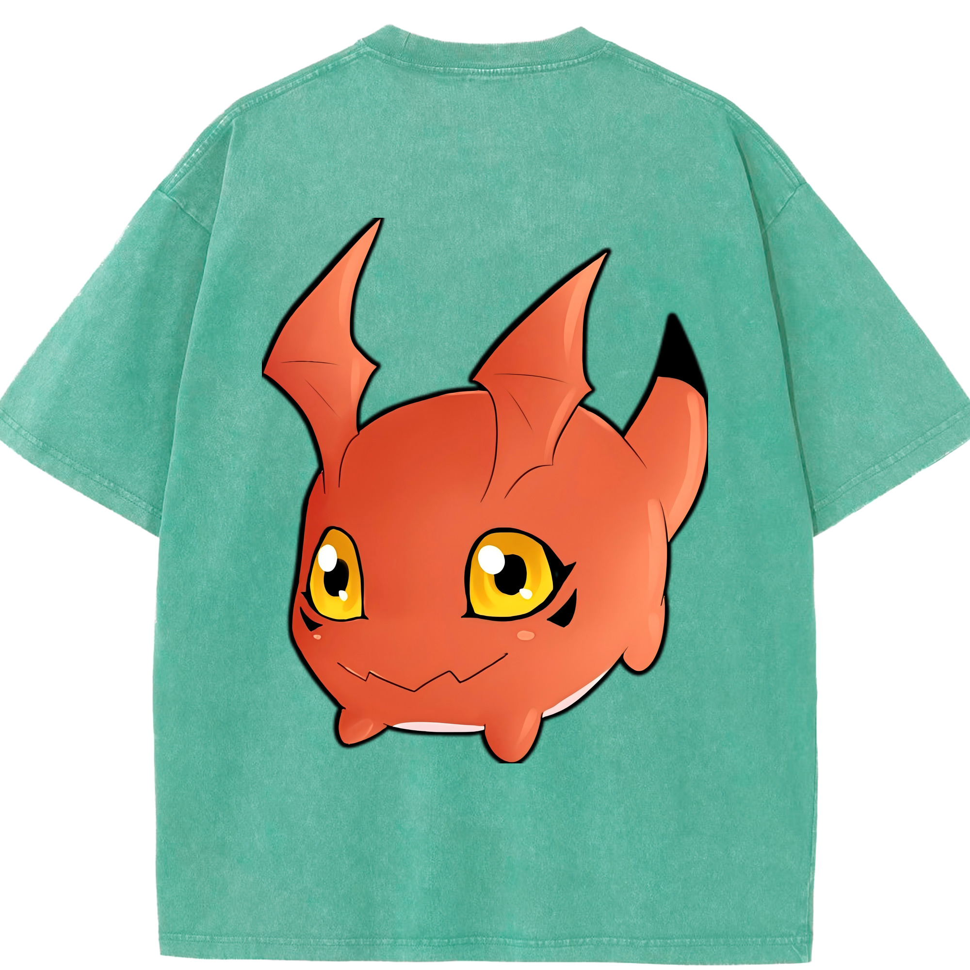 （画像用） Digimon デジタルモンスター/デジモン 綿100% ヴィンテージ風 半袖Tシャツ（背面プリント）